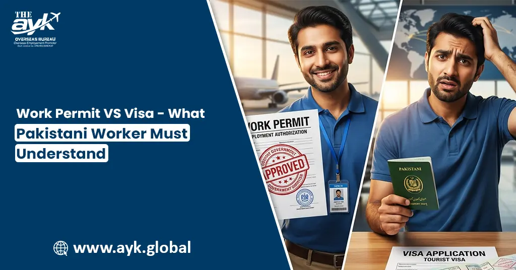 Work Permit vs Visa – What Pakistani Workers Must Understand